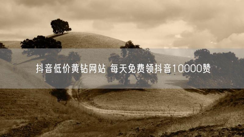 抖音低价黄钻网站 每天免费领抖音10000赞