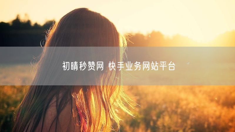 初晴秒赞网 快手业务网站平台