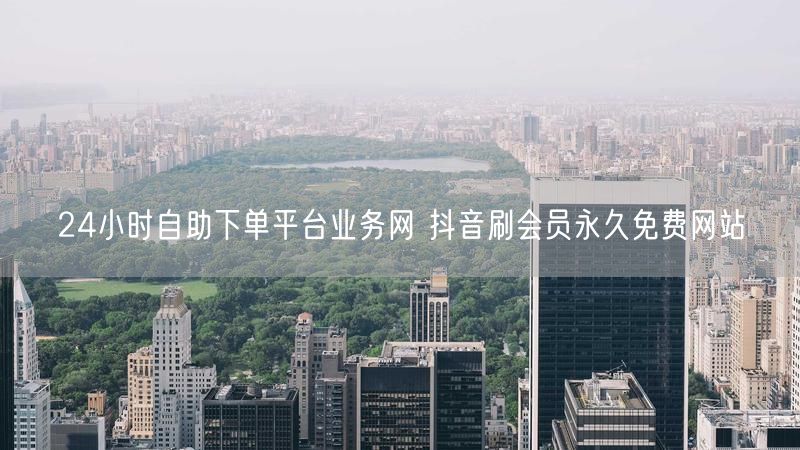 24小时自助下单平台业务网 抖音刷会员永久免费网站