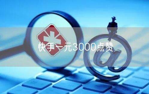 快手一元3000点赞