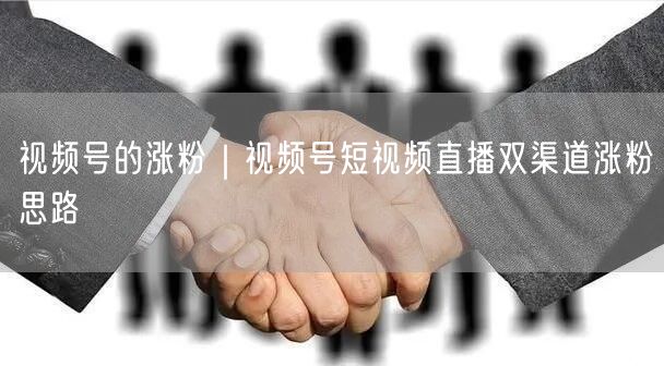 视频号涨粉秘籍：短视频+直播双渠道粉丝增长策略